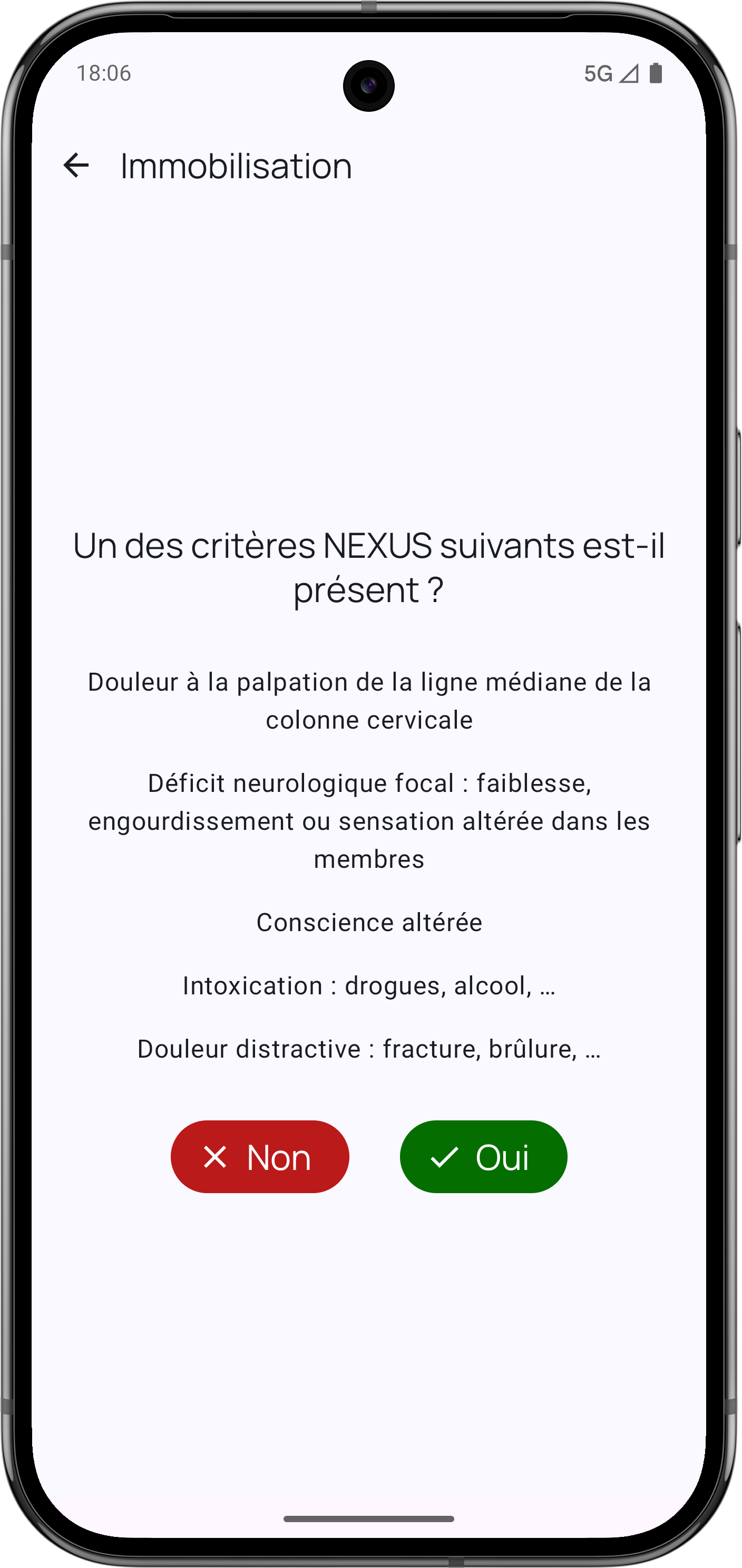 Immobilisation wizard on Android